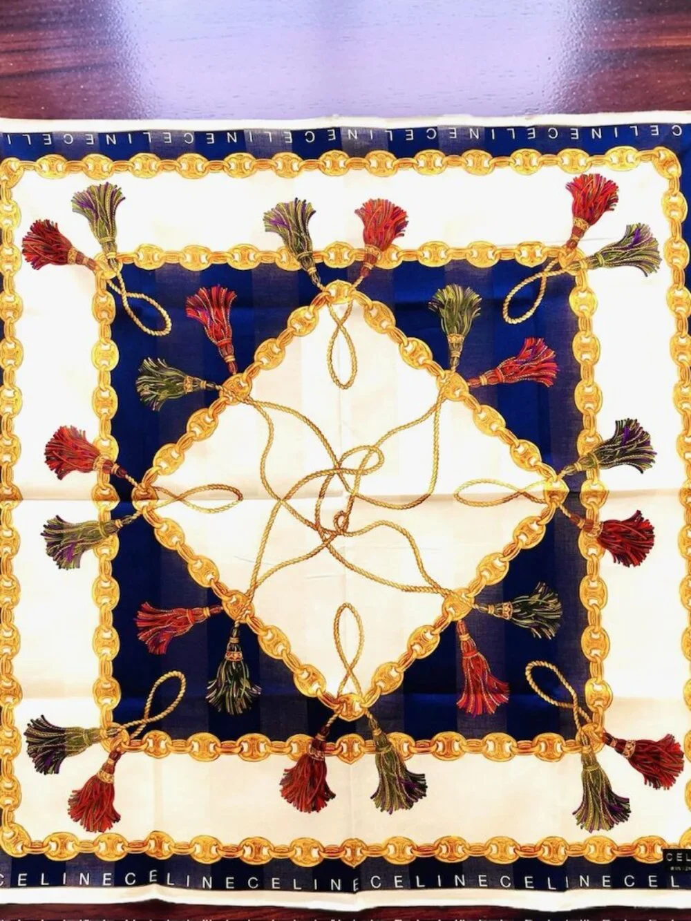 #62) New with sticker - Great Gift Celine Paris luxury  high quality  Mini Scarf